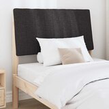  Tapecirani uzglavlje Crna 90 cm Čvrsto borovo drvo Slike