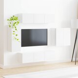  Set zidnog ormarića za TV Zidne 6 pcs Bijelo | shoptok.hr