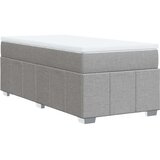 vidaXL Box spring postelja z vzmetnico svetlo siva 90x190 cm blago | Shoptok.si