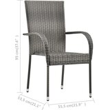  5-dijelni vrtni blagovaonski set sivi | shoptok.hr