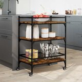  Kuhinjska kolica boja hrasta 65x40x86,5 cm konstruirano drvo | shoptok.hr