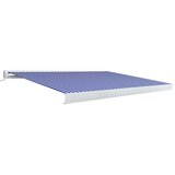  Motorizirana kasetna tenda 400x300 cm modra in bela, (20728714) | Shoptok.si