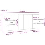  Posteljno vzglavje z omaricami dimljeni hrast konstruiran les, (20648578) | Shoptok.si