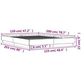  Okvir kreveta boja hrasta sonome 120 x 200 cm konstruirano drvo | shoptok.hr