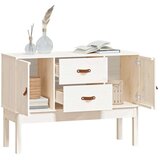 vidaXL Komoda bela 110x40x78 cm trdna borovina | Shoptok.si
