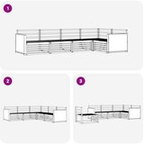  Set vanjskih sofa 5 pcs Prirodna 323 x 164,5 x 73 cm | shoptok.hr