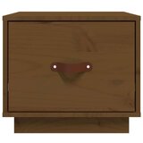 vidaXL Nočna omarica medeno rjava 40x34x35 cm trdna borovina | Shoptok.si