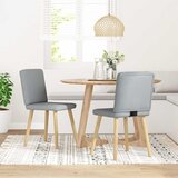 vidaXL Jedilni stoli 2 kosa svetlo sivo blago | Shoptok.si
