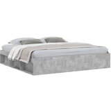 Maison Chic Posteljni okvir - Dvoposteljna postelja - Zakonska postelja betonsko siv 200x200 cm-J3189, (21768598) | Shoptok.si