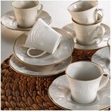 Kütahya Porselen Komplet 6 porcelanskih skodelic in krožnikov Kutahya Stitched Cene