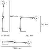 ARTEMIDE AR A004430+AR A005330 KOMPLET - Stona lampa 1xE27/70W/230V | Eponuda.com