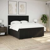 vidaXL Krevet s oprugama i madracem crni 180x200 cm od tkanine | shoptok.hr
