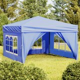 vidaXL zložljiv vrtni šotor s stranicami moder 3x3 m | Shoptok.si