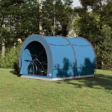 vidaXL Šator za spremanje bicikala s krovom s pohranom Plava 256 x 222 x 182 cm | shoptok.hr