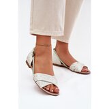 Maciejka Leather Flat Sandals Cene