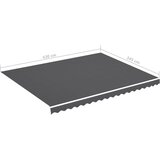  Zamjenska tkanina za tendu antracit 4,5 x 3,5 m | shoptok.hr