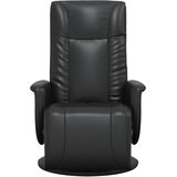  Naslonjač od umjetne kože s osloncem za noge crni | shoptok.hr