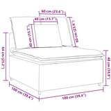  Modularni Sofa Centralni Modul s Jastucima Crni 100 cm | shoptok.hr