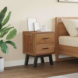  Nočna omarica Naravna 40 x 35 x 55 cm Trden tikov les, (5000107268) | Shoptok.si