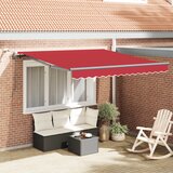 vidaXL avtomatska retraktibilna tenda z LED rdeča 300x250 cm, tenda zamenjalna tkanina za okvir 3x2,5 m rdeča Cene