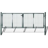  Vrata za ogradu čelična 306 x 150 cm zelena | shoptok.hr