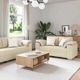 SOFA 3 pcs Krema 219 x 80 x 82 cm Platnasta tkanina Cene