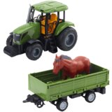 Traktor na daljinsko upravljanje s prikolicom i konjem - 48 cm | shoptok.hr