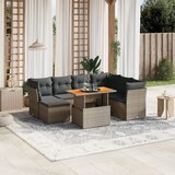 vidaXL 8-dijelni set vrtnih sofa od poliratana s jastucima sivi | shoptok.hr