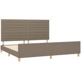  Okvir za krevet bez madraca smeđesivi 200x200 cm od tkanine | shoptok.hr