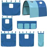  Dječji krevet na kat s tunelom plavi 90x200 cm masivna borovina | shoptok.hr