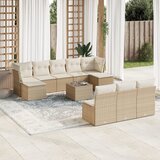vidaXL 11-dijelni set vrtnih sofa od poliratana s jastucima bež | shoptok.hr