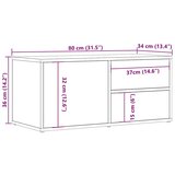 vidaXL TV omarica iz starega lesa 80x34x35,5 cm iz umetnega lesa | Shoptok.si