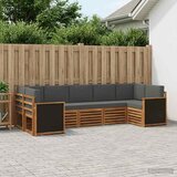  Set vanjskih sofa 6 kom. Prirodna i antracit Smeđa | shoptok.hr
