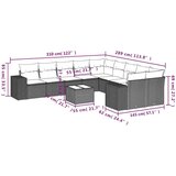 vidaXL 11-dijelni set vrtnih sofa poliratan s jastucima svijetlosivi | shoptok.hr