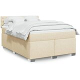  Krevet s oprugama i madracem krem 160x200 cm od tkanine | shoptok.hr