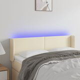 vidaXL LED uzglavlje krem 147x16x78/88 cm od umjetne kože | shoptok.hr