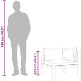  Modularna kutna sofa s krem bijelim jastucima bagremovo drvo | shoptok.hr