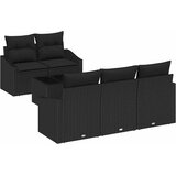  Set sofe s jastukom s jastukom 6 pcs Crna poliratan | shoptok.hr