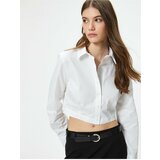 Koton Crop Shirt Long Sleeve Slim Fit Classic Collar Cotton Cene