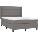  Box spring s madracem LED tamnosivi 140x190 cm tkanina | shoptok.hr