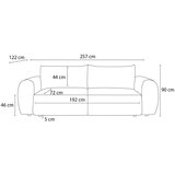 Bobochic Paris Tamno plava sklopiva sofa od samta 257 cm Lucien – | shoptok.hr