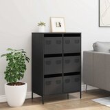  Visoka komoda crna 68 x 39 x 101,5 cm od čelika | Eponuda.com