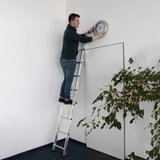 Krause-werk Corda Ljestve za naslanjanje s prečkama (Radna visina: 3,2 m, Broj stuba: 8 prečki, Aluminij) | shoptok.hr