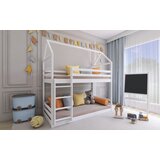 Molarem Home Drveni dječji krevet na kat Axel - bijeli - 180x80 cm - Bez madraca | shoptok.hr