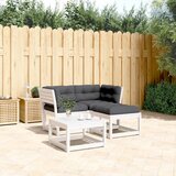 vidaXL 3-dijelni set vrtnih sofa s jastucima bijeli masivna borovina | shoptok.hr