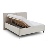 Meise Möbel Bež tapecirani bračni krevet s prostorom za odlaganje s podnicom 180x200 cm Lando – | shoptok.hr
