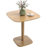 HOMCOM jedilna miza gumi les 70D x 70Š x 75V cm naravni les, (5000231363) | Shoptok.si