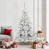 vidaXL Umjetno božićno drvce s nogom with LEDs s stalakom 180cm PVC | shoptok.hr