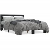 Furnova Posteljni okvir črn 120x190 cm inženirski les in kovina, (21941093) | Shoptok.si