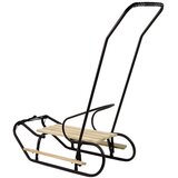 Metal Sled with push bar Backrest Strap Black | shoptok.hr